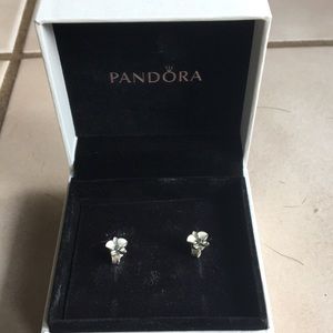 Pandora flower earrings